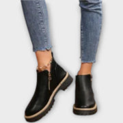 Elegante orthopädische Stiefeletten für Damen in einfarbigem Design – Ansicht 6