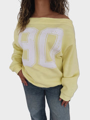 Nadeine – Schulterfreies Damen-Sweatshirt – Ansicht 3