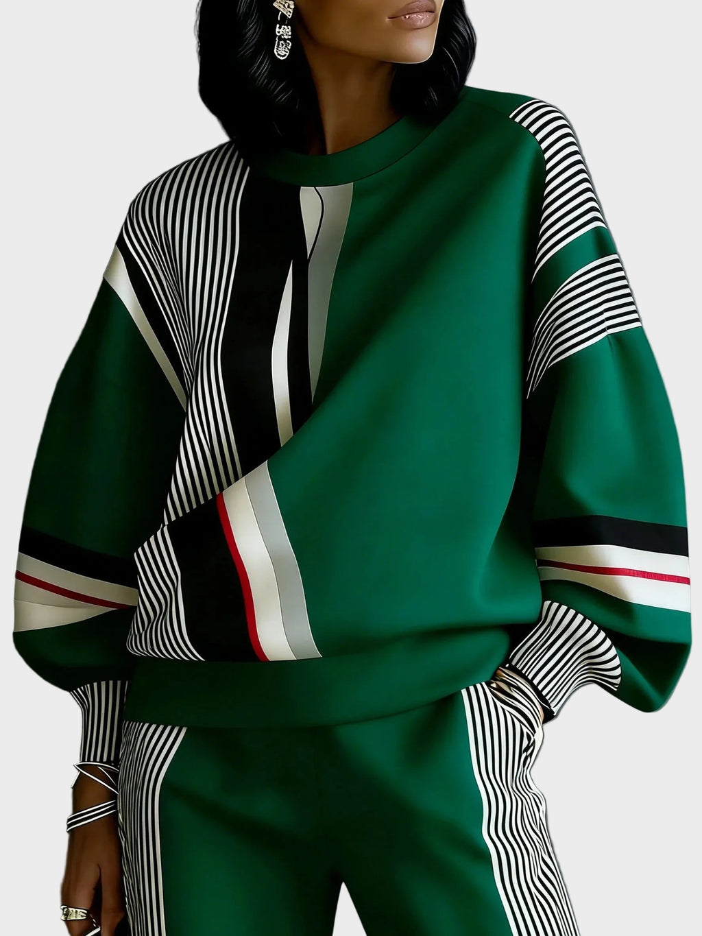 Cirilla | Moderner Kapuzenpullover mit abstraktem geometrischem Design
