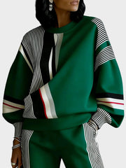 Cirilla – Kapuzenpullover mit abstraktem geometrischem Muster – Ansicht 5