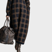 Damen-Maxikleid Vassia aus Wolle mit lockerer Passform und Reißverschluss – Ansicht 4