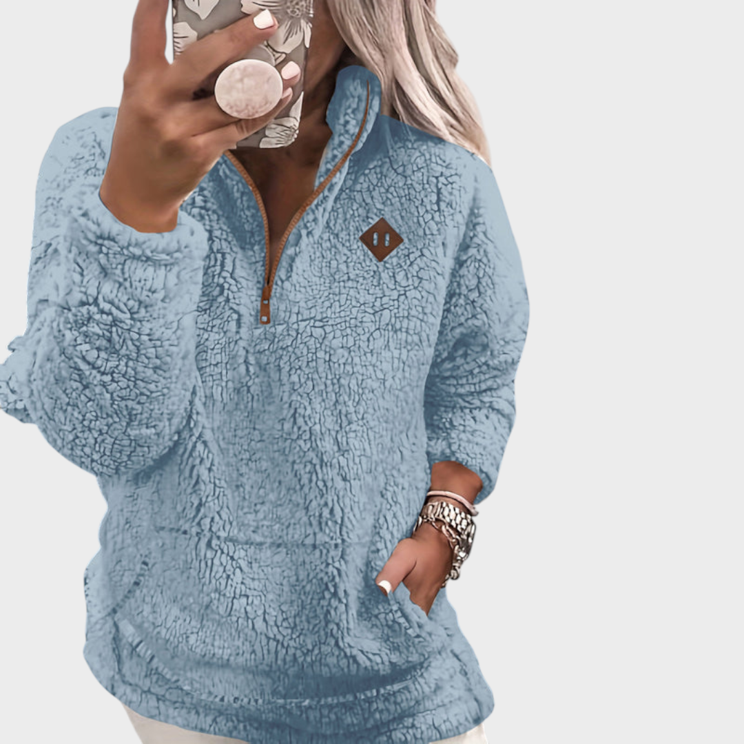 Eloise | Fleecegefüttertes Sweatshirt mit Reißverschluss