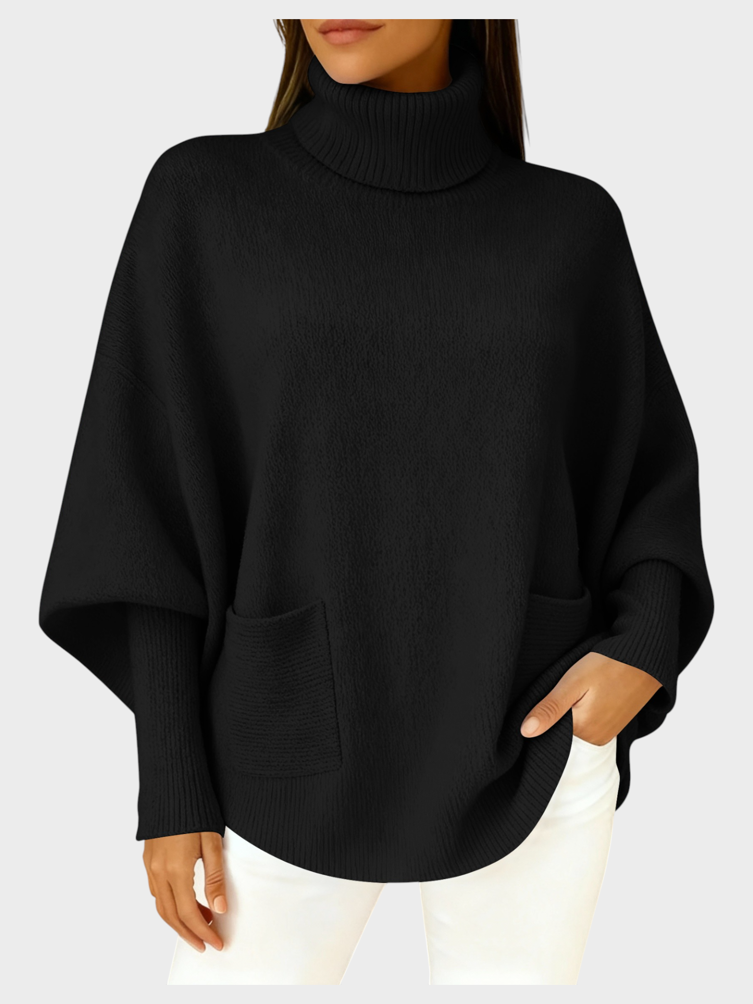 Nikka – Lässiger Damenpullover mit Stehkragen