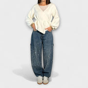 Damen-Jeans Fabel im Balloon-Carpenter-Stil