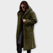 Warmer bequemer Damenmantel Jennifer mit Kapuze – Ansicht 3