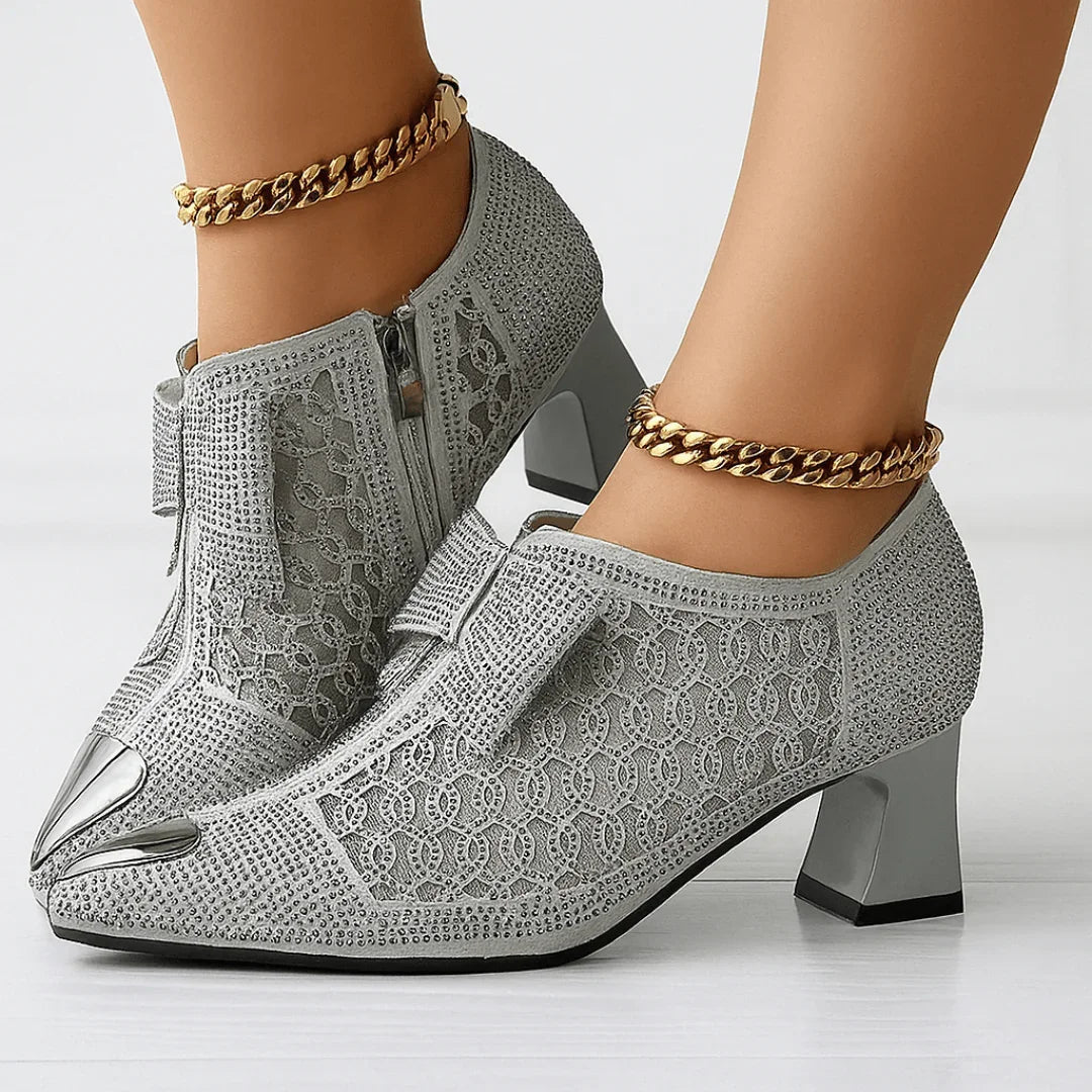 Damen-Pumps Vivienne mit Schleife und Strass – Ansicht 8