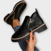 Elegante orthopädische Stiefeletten für Damen in einfarbigem Design – Ansicht 7