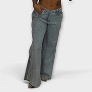 High-Waist-Jeans Nola für Damen mit Strasssteinen – Ansicht 4