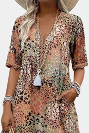 Perla – Boho-Kleid für Damen mit Blumenmuster und Strickdetails – Ansicht 5