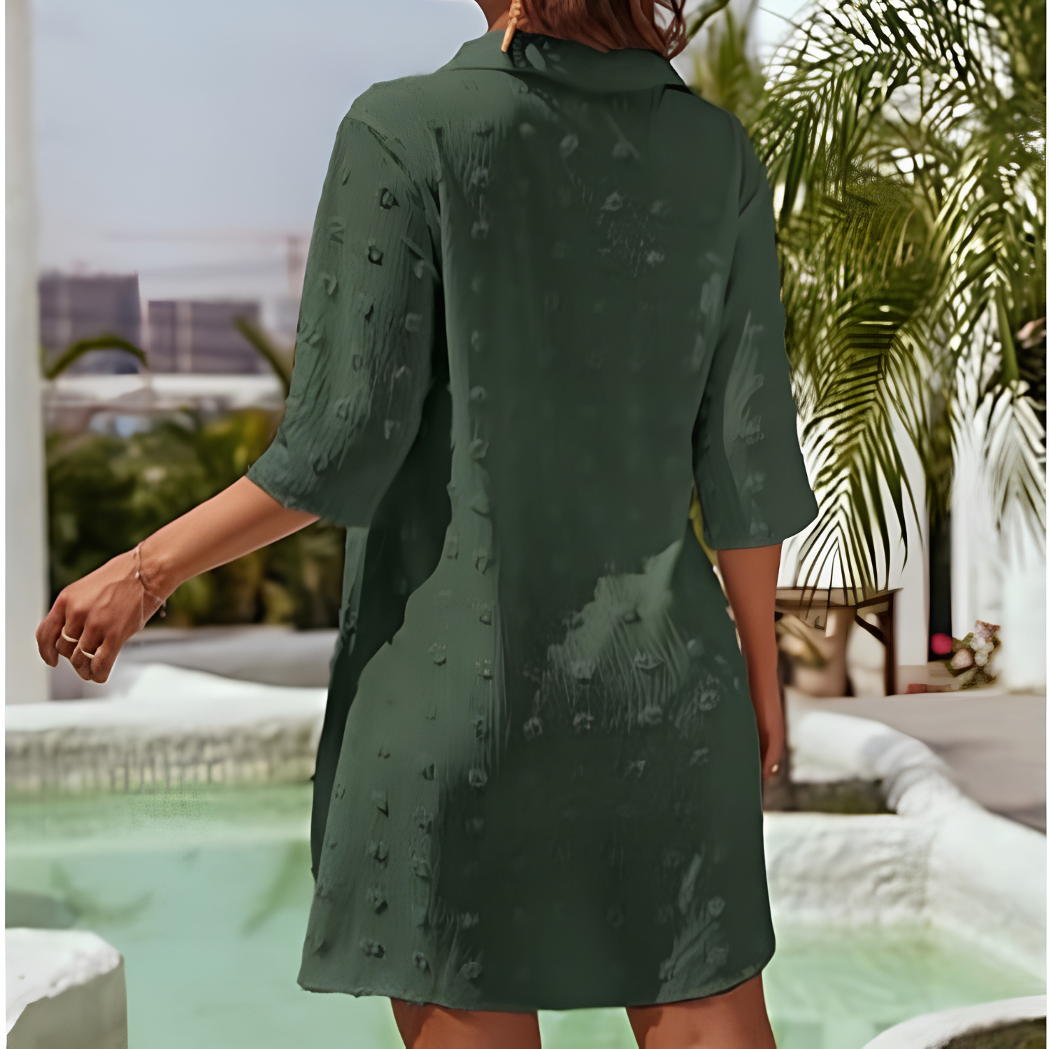 Brigitte | Oversize-Hemd mit Halbzipper und Seitenschlitz