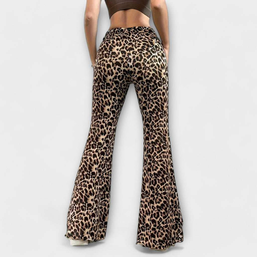 Leopard Bootcut Hose