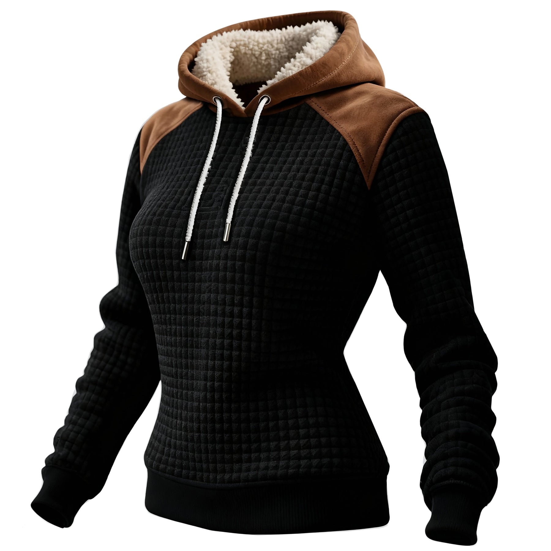 Damen-Rollkragenpullover mit kontrastierenden Schulterpartien – Ansicht 2