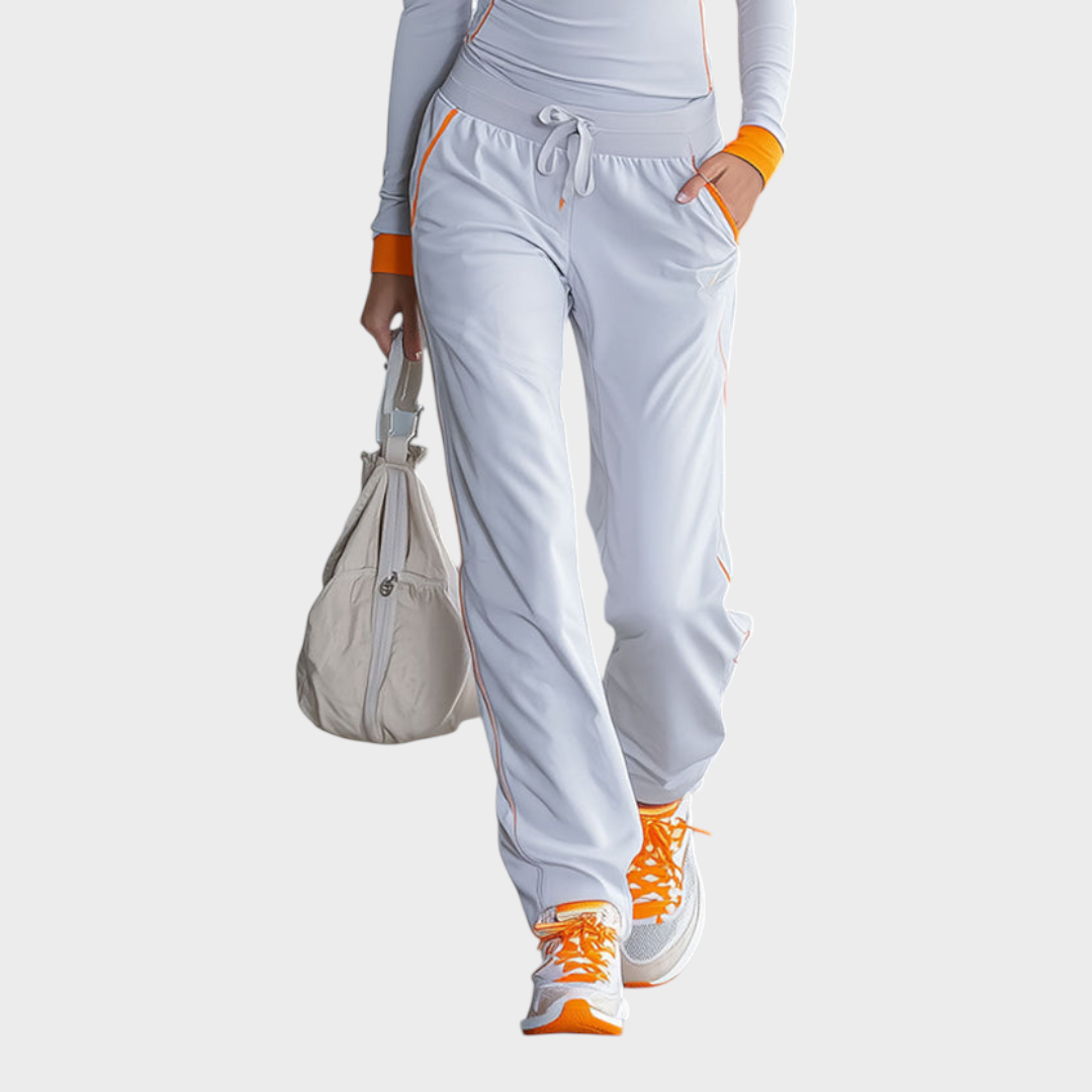 Dawn – Sportliches Damen-Set in Grau-Blau mit halbem Reißverschluss – Ansicht 5