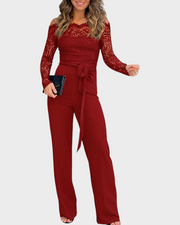 Langärmliger Damen-Spitzenjumpsuit Matilda – Ansicht 2