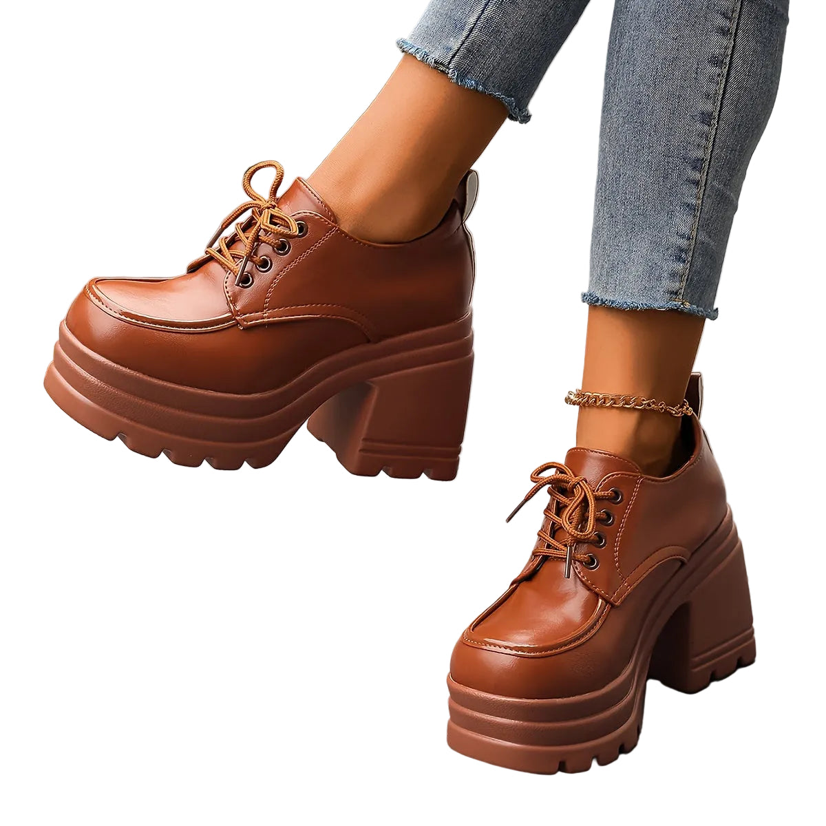 Damen-Oxford-Plateauschuhe Vivienne – Ansicht 2