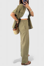Lani – Lockeres zweiteiliges Damen-Set mit Hemd und gerader Hose – Ansicht 11