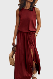 Dianne – Ärmelloses Damenkleid mit Seitenschlitz – Ansicht 7