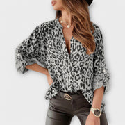 Modische Damenbluse mit Leopardenmuster – Ansicht 2