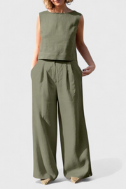 Ärmelloses Vintage-Sommer-Set Yvanne für Damen – Ansicht 11