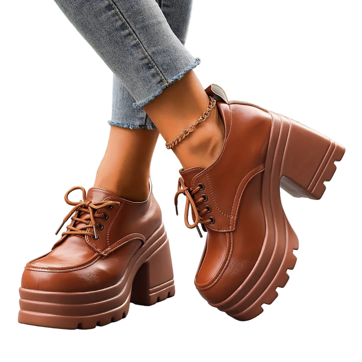 Damen-Oxford-Plateauschuhe Vivienne – Ansicht 3