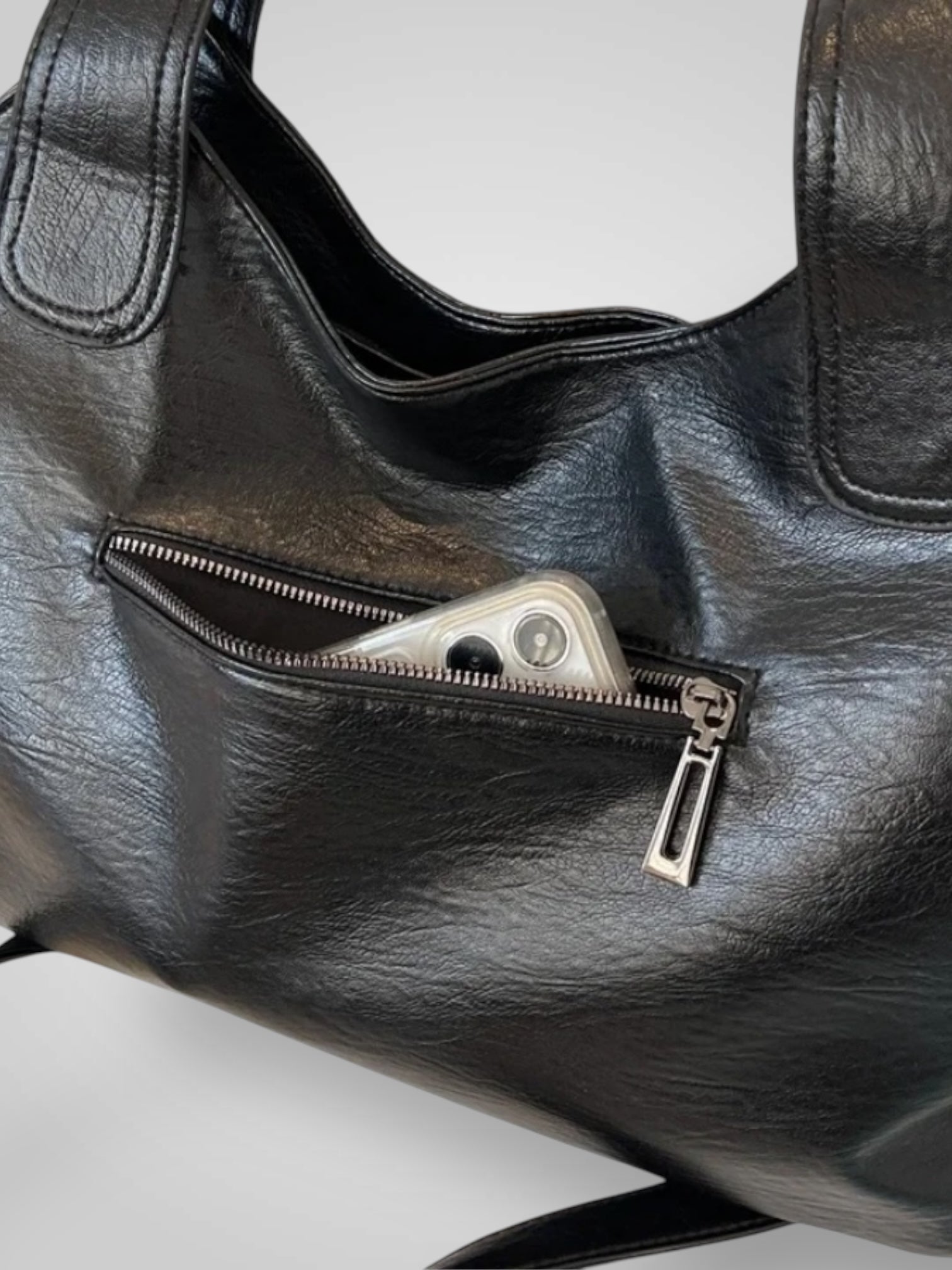 Savannah – Lederschultertasche für Damen – Ansicht 2