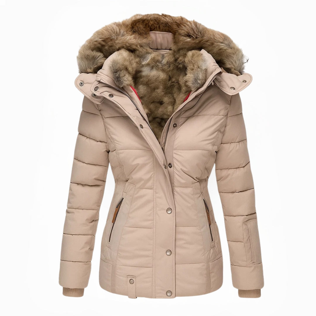 Anna – Wintermantel für Damen mit Fellfutter und Kapuze – Ansicht 7