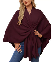 Maegan – Eleganter Poncho-Schal für Damen mit offenem Vorderteil – Ansicht 13