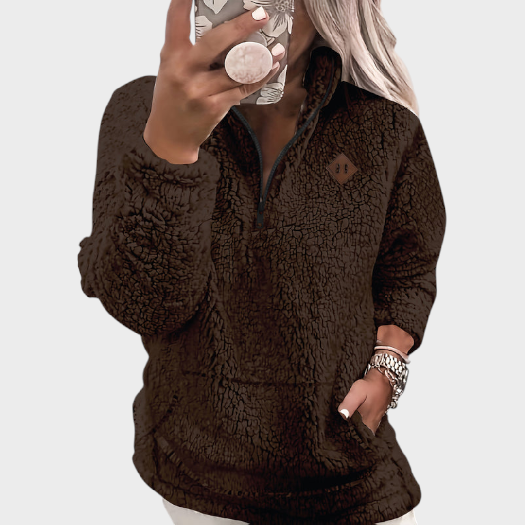 Eloise | Fleecegefüttertes Sweatshirt mit Reißverschluss