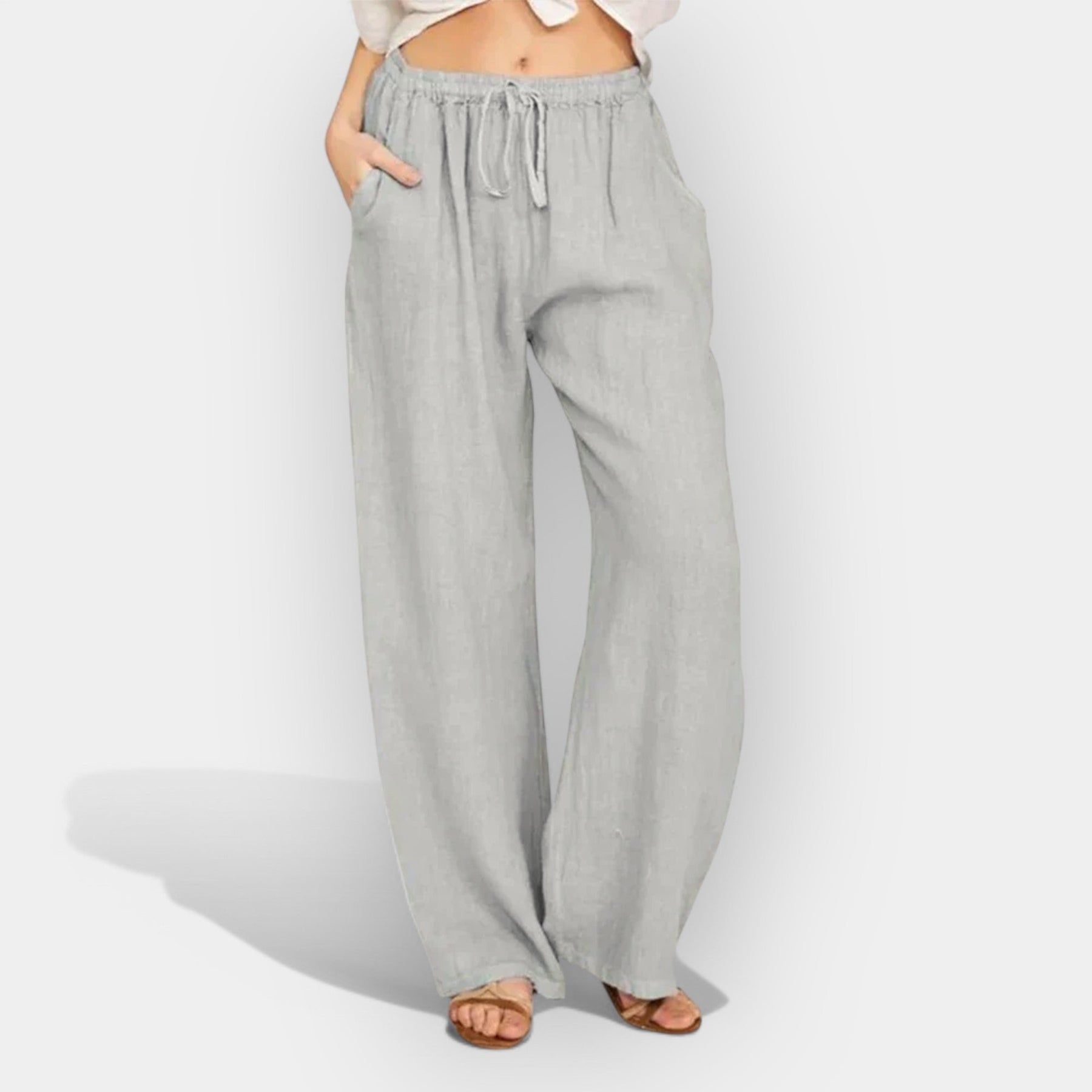 Luftige Leinenhose für Damen im Sommer – Ansicht 5