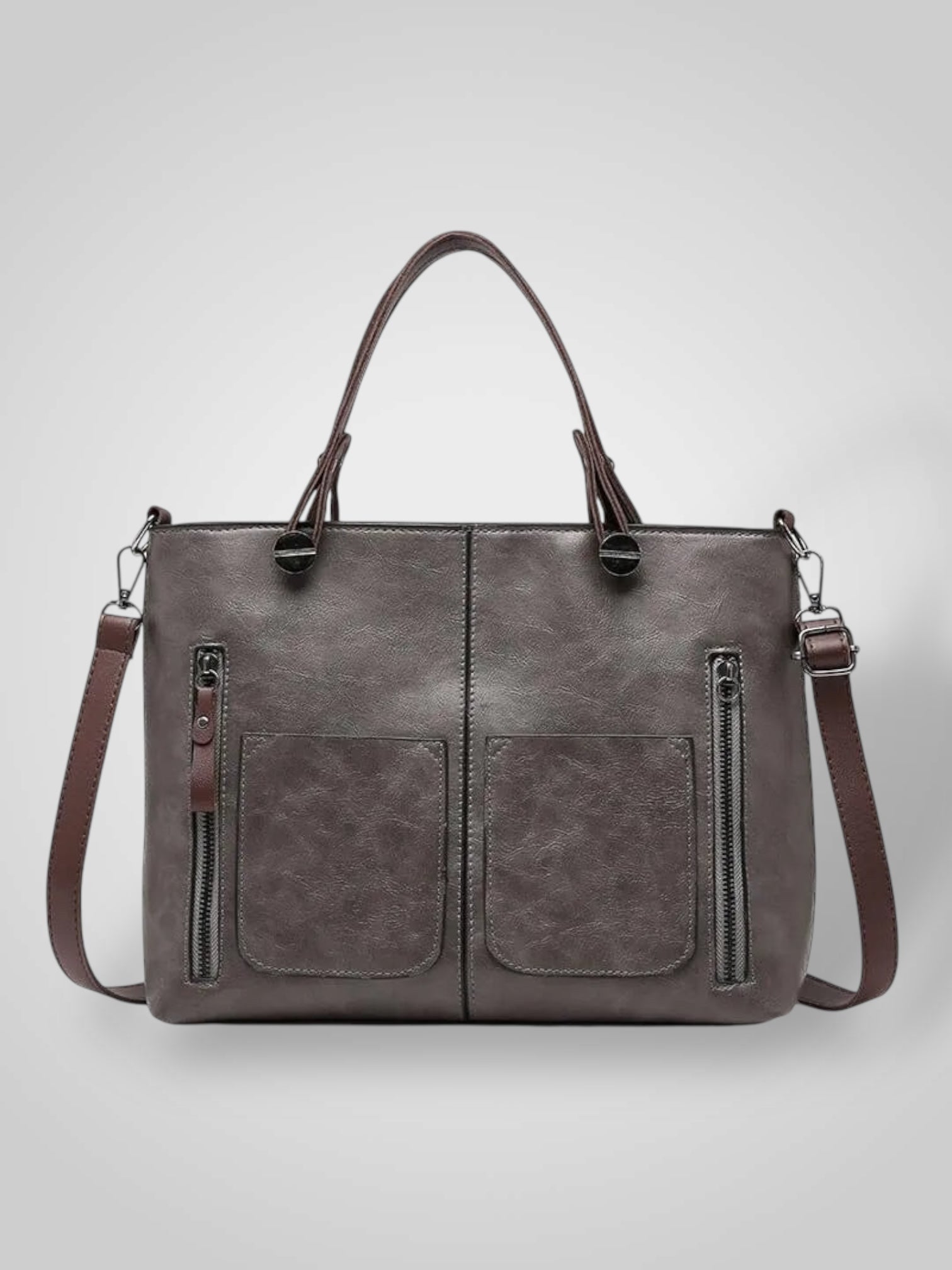 Aria – Lederschultertasche für Damen mit Magnetverschluss – Ansicht 6