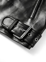 Iris – Kurze schwarze Motorradjacke für Damen aus PU – Ansicht 5