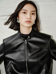 Iris – Kurze schwarze Motorradjacke für Damen aus PU – Ansicht 9