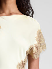 Sori – Maxikleid für Damen aus Satin und Spitze – Ansicht 5