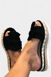 Damen-Plateausandalen Cveta mit Schleife – Ansicht 2