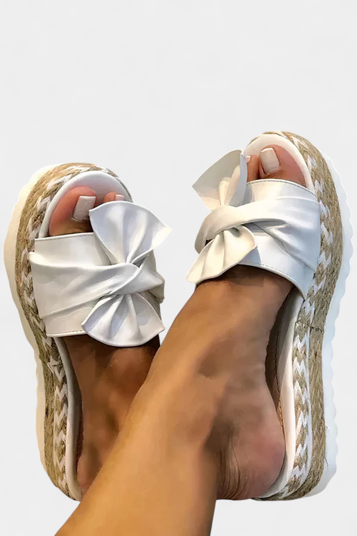 Damen-Plateausandalen Cveta mit Schleife