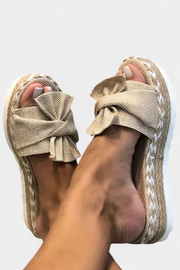 Damen-Plateausandalen Cveta mit Schleife – Ansicht 3