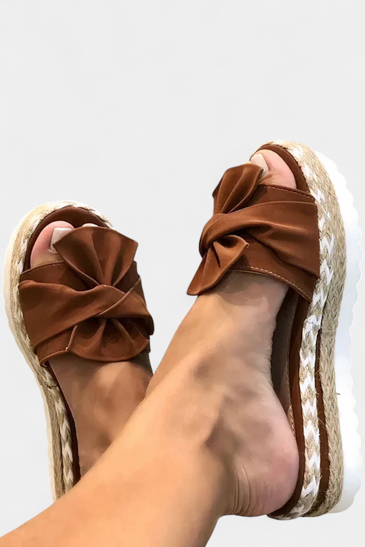 Damen-Plateausandalen Cveta mit Schleife – Ansicht 4