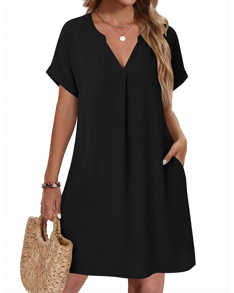 Damen-Strandkleid mit V-Ausschnitt – Ansicht 3