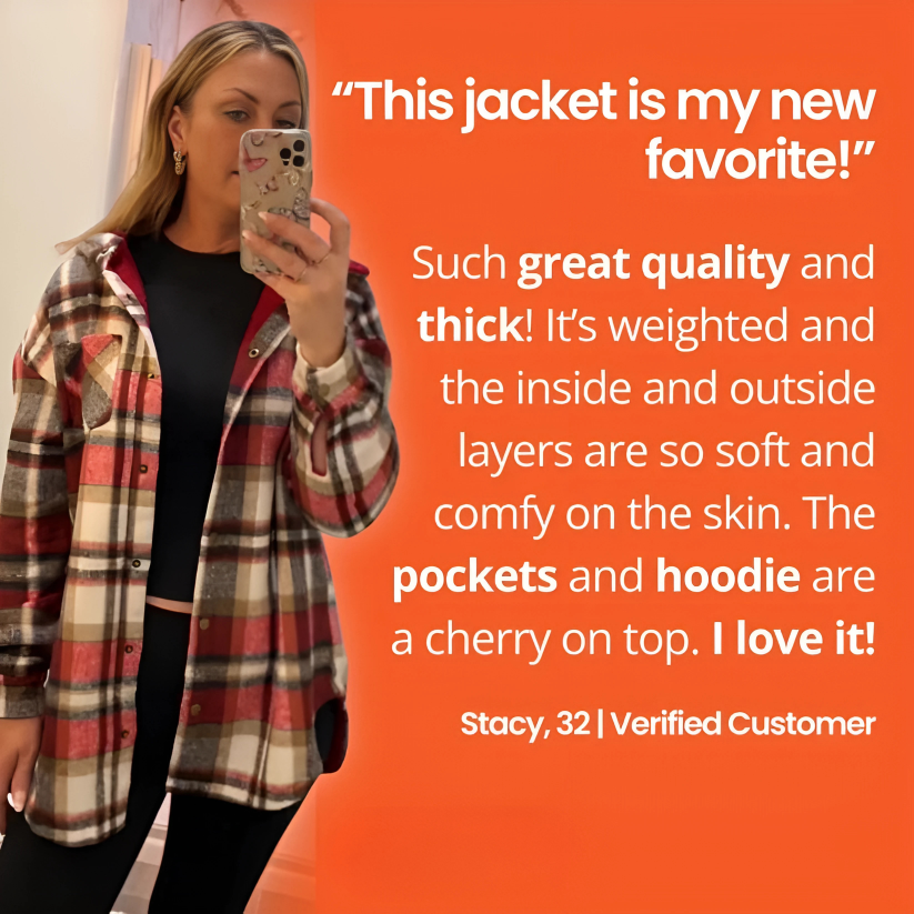 Debb – Warme Flanell-Fleecejacke für Damen – Ansicht 4