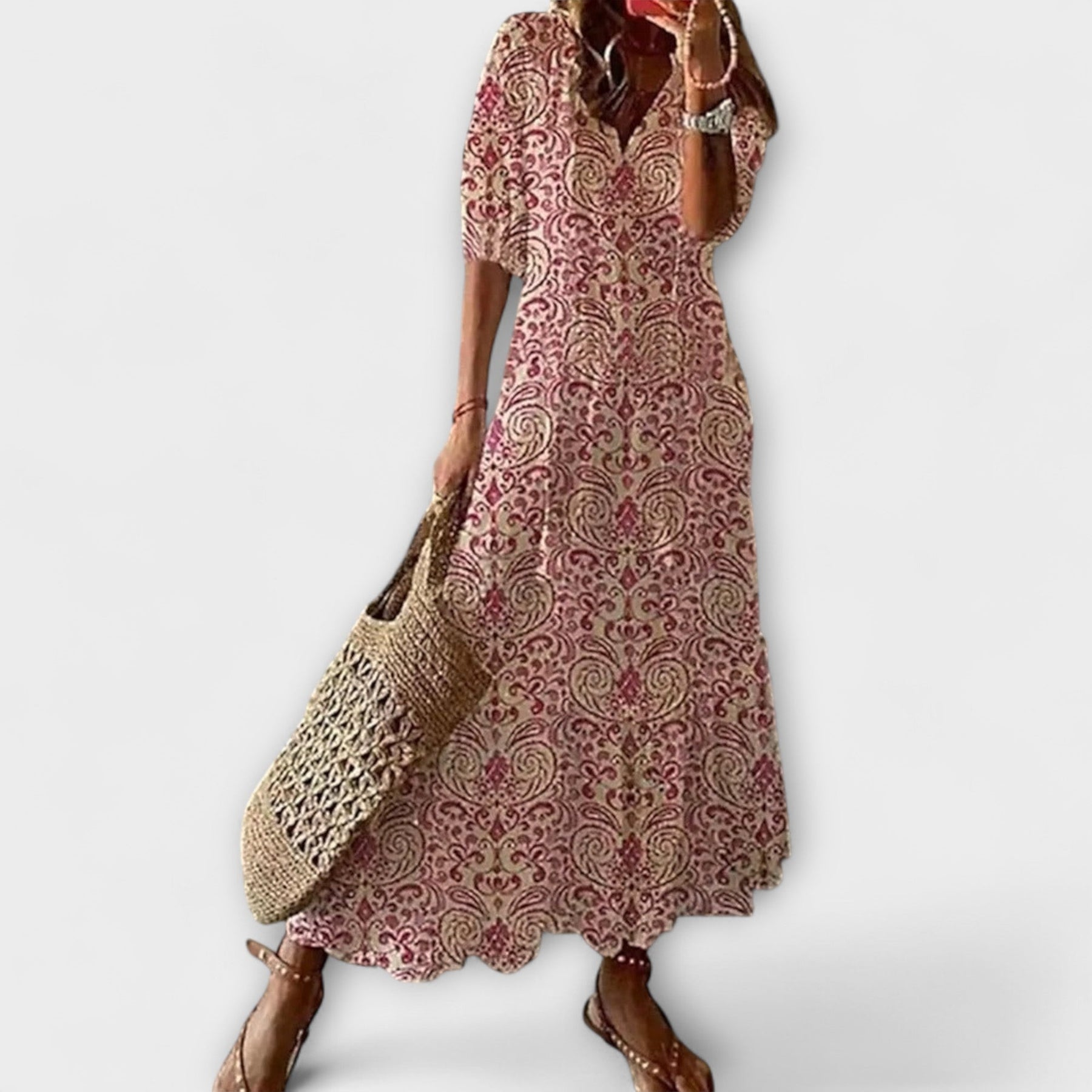 Anna – Boho-Maxi-Sommerkleid für Damen – Ansicht 3