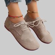 Aria – Wildleder-Ballerinas für Damen mit Schnürung