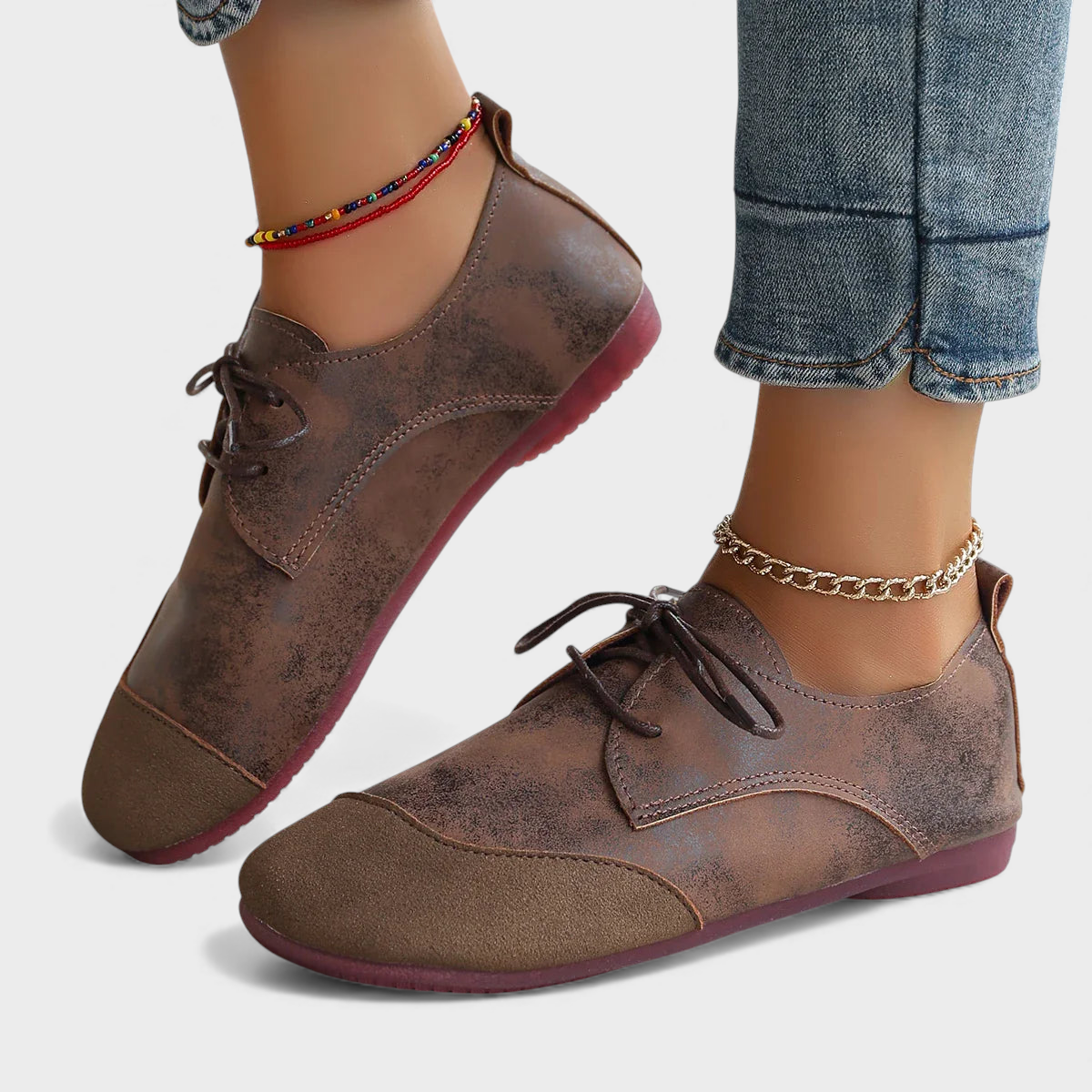 Aria – Wildleder-Ballerinas für Damen mit Schnürung – Ansicht 5