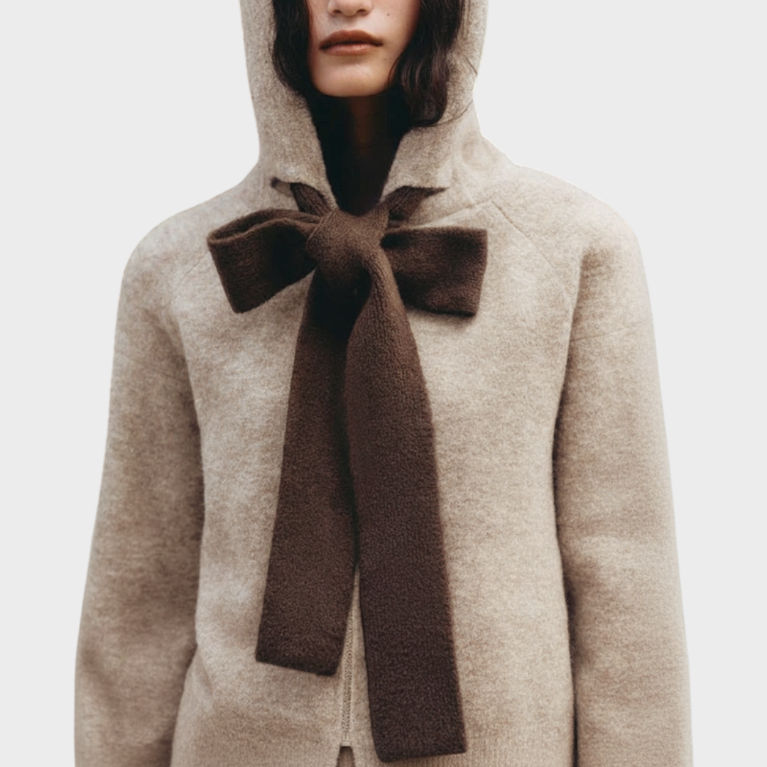 Aubryn – Damen-Hoodie mit Knoten vorne