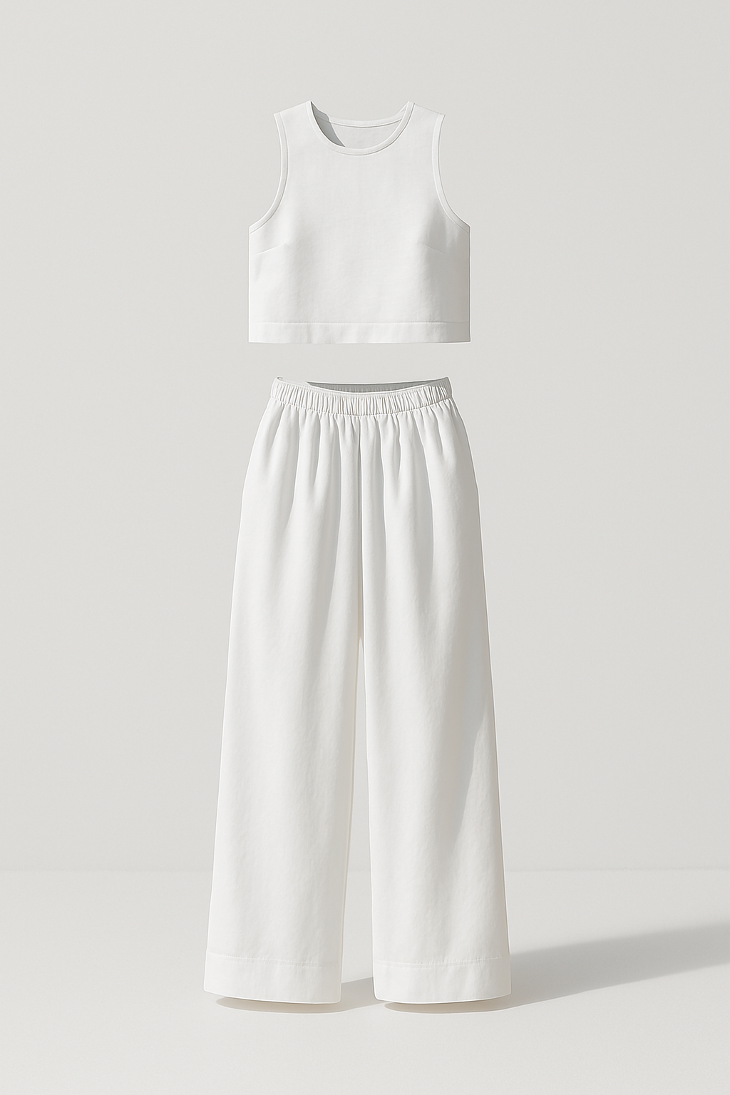 Minimalistisches Damen-Set Avelina aus Baumwolle und Leinen – Ansicht 8