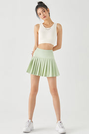 Damen-Sportrock mit Falten und integrierten Shorts – Ansicht 2