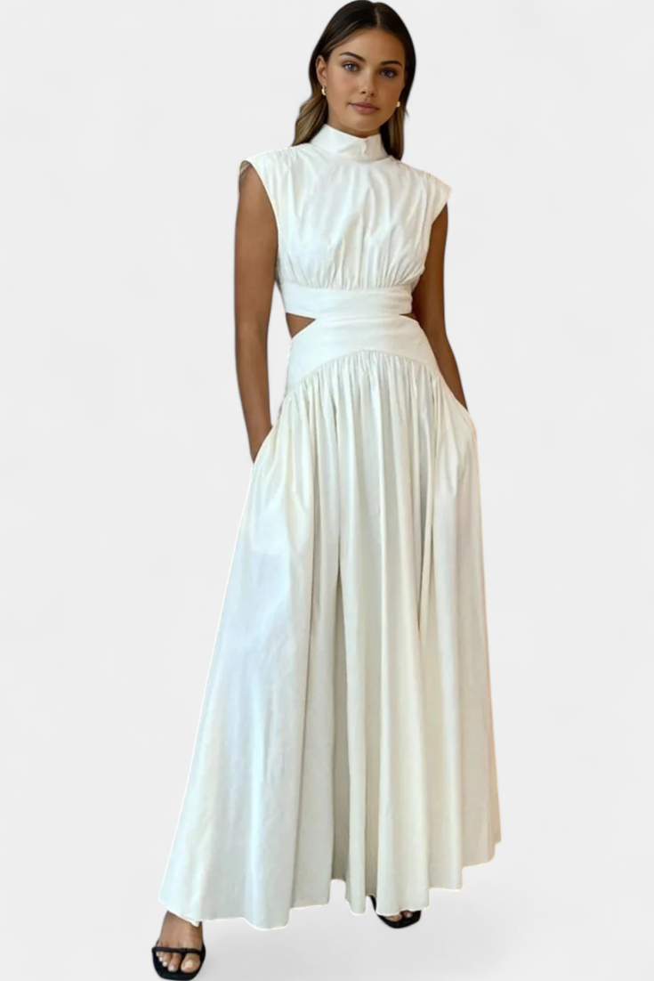 Jocelyn – Kleid-Set für Damen mit hohem Ausschnitt und Seitenschlitz – Ansicht 12