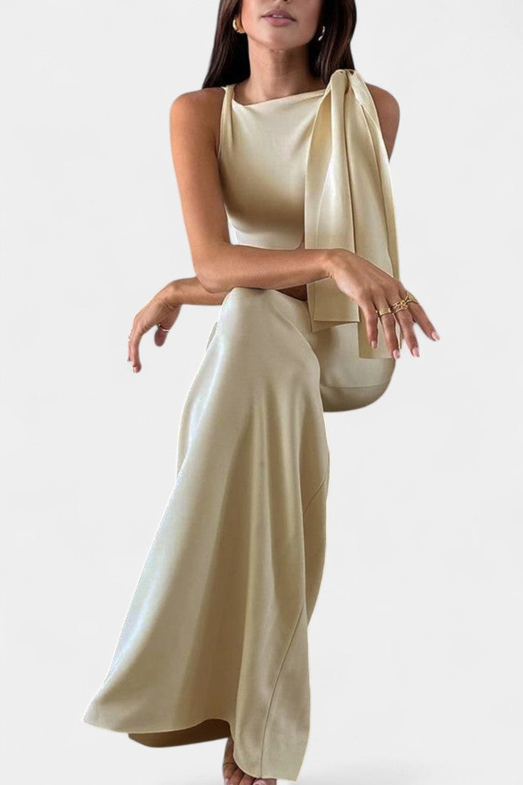 Hope Maxi-Kleid mit Drapierung und einer Schulter