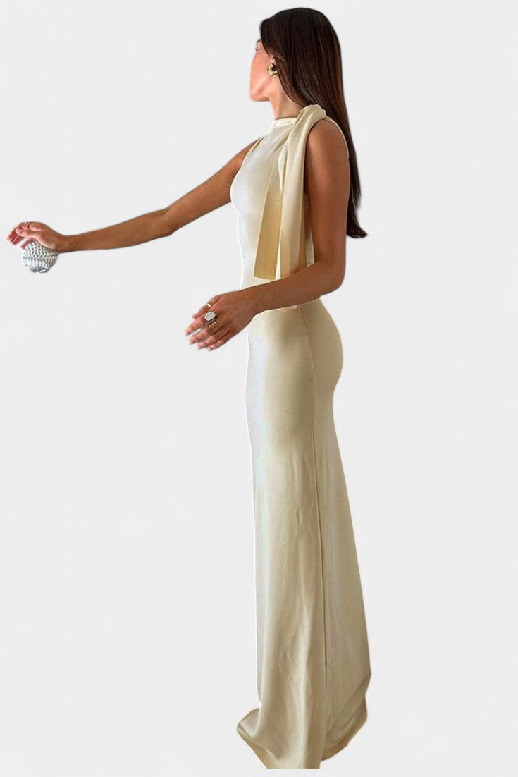Hope Maxi-Kleid mit Drapierung und einer Schulter