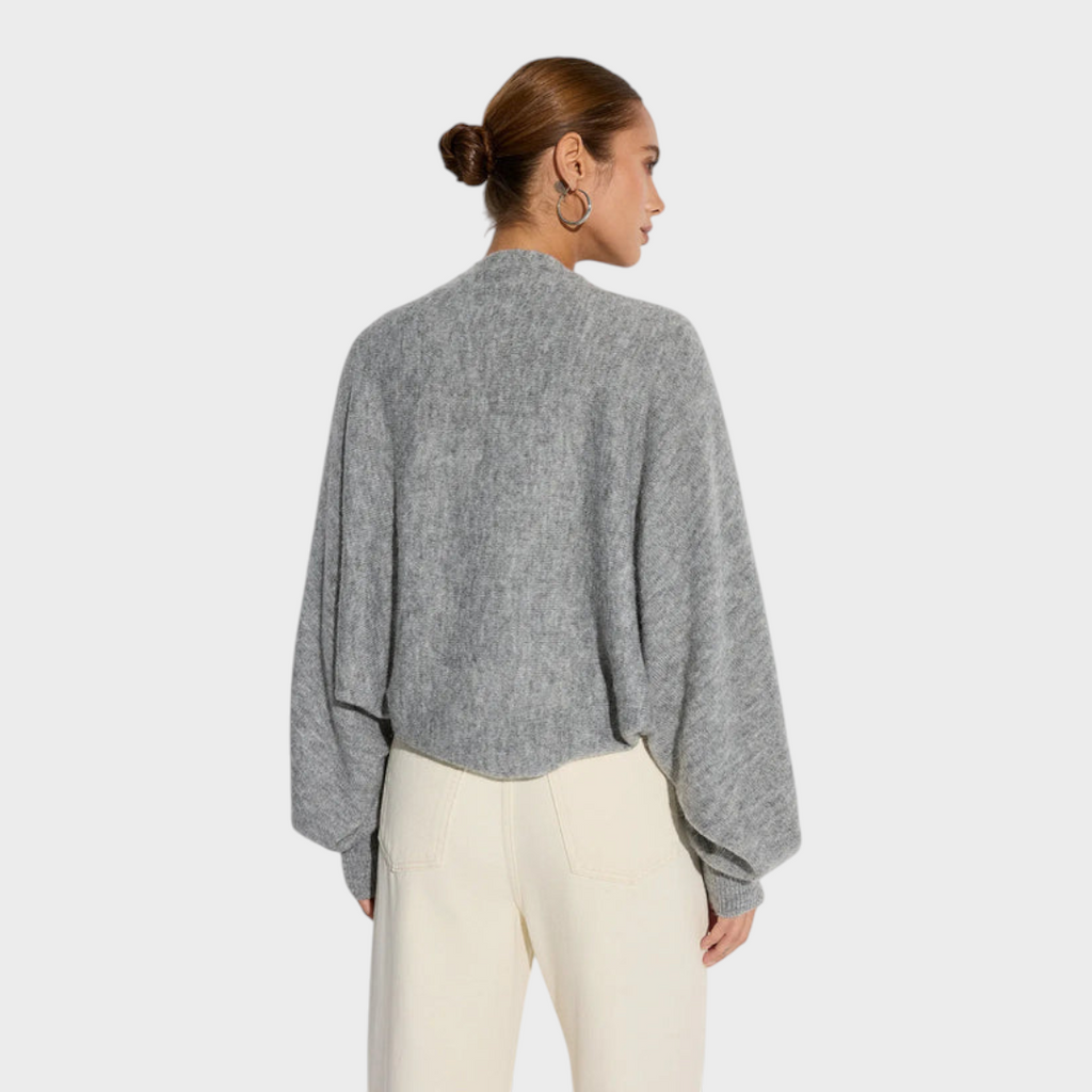Jazzie | Strickjacke aus Wollmischgewebe mit übergroßen Fledermausärmeln