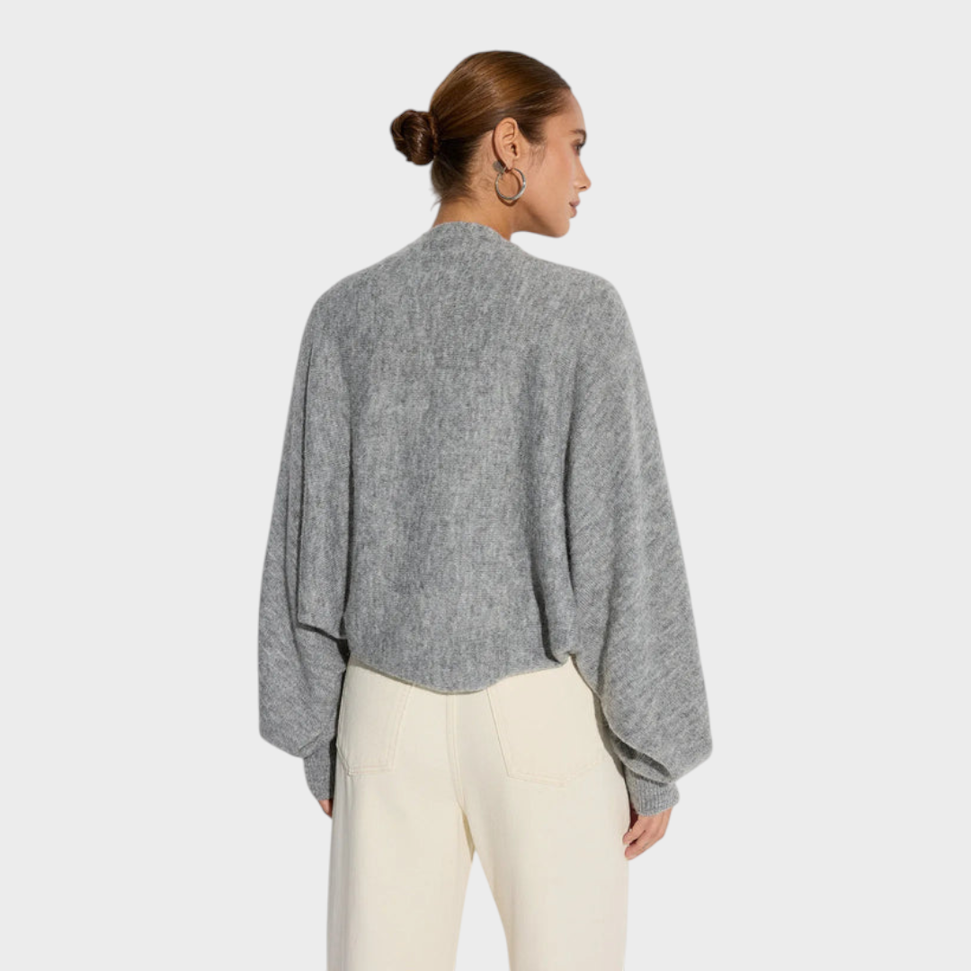 Jazzie – Oversize-Strickjacke aus Wollmischgewebe mit Fledermausärmeln – Ansicht 12